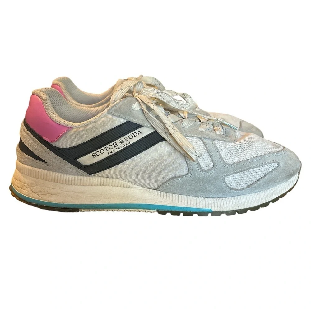 Scotch & Soda Vivex Lace Up Sneakers in Grey -  Size 11